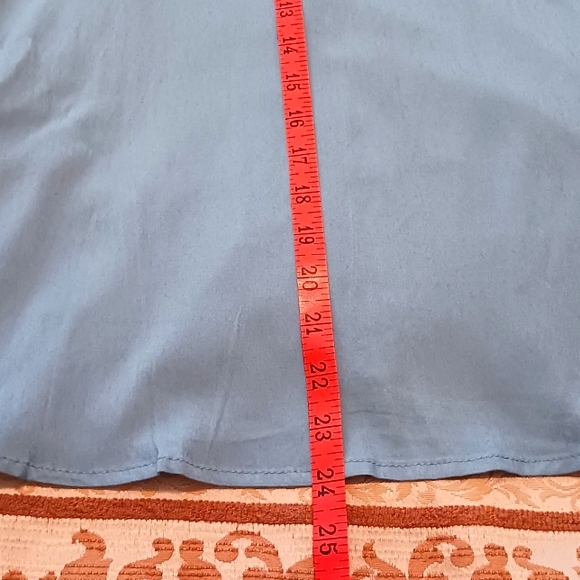 Citrus Apparel Blue Balloon Sleeve Blouse Medium NWT - Picture 13 of 15